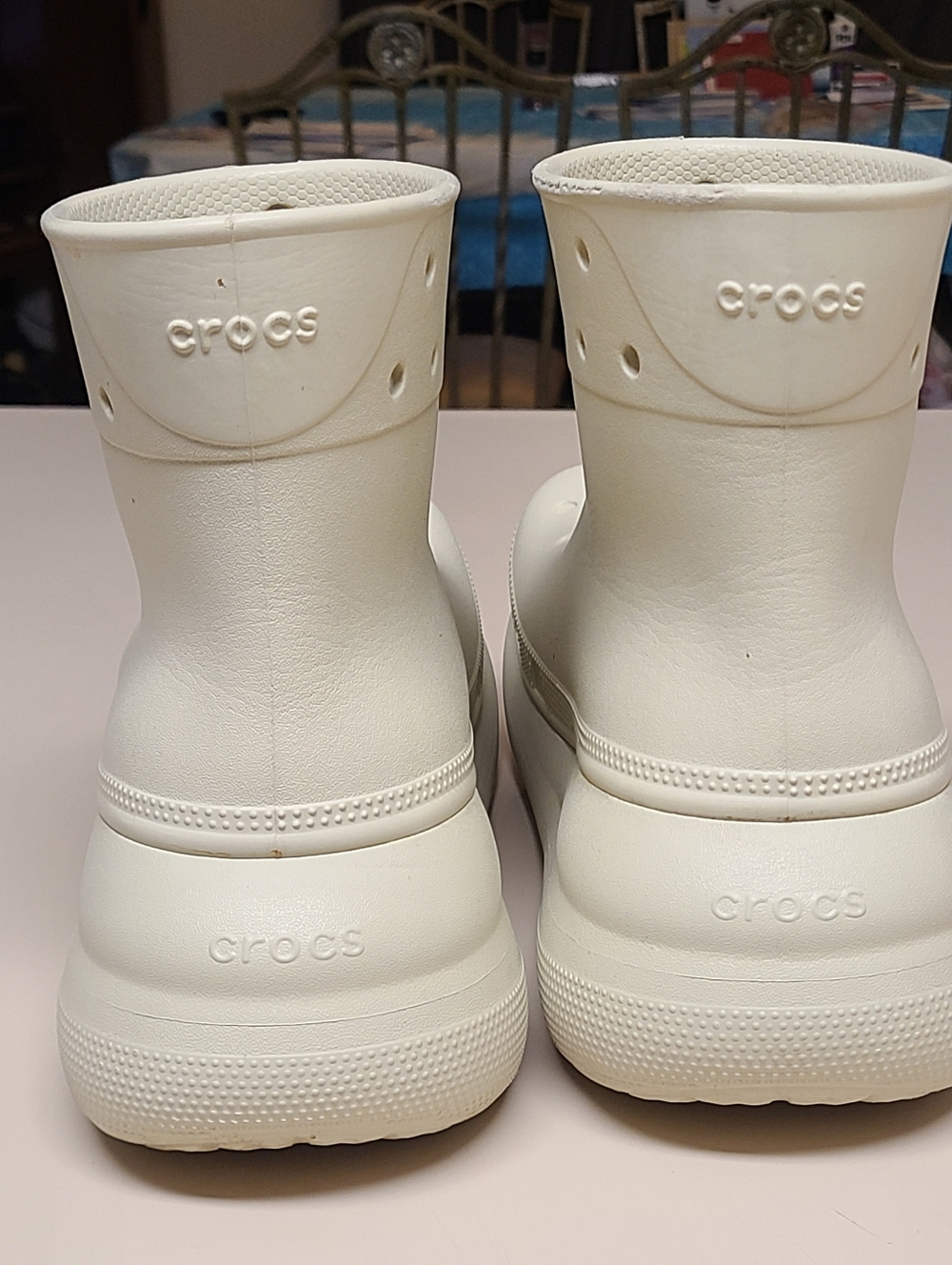 Crocs Classic Crush chunky platform rainboots size 10 - Picture 6 of 10